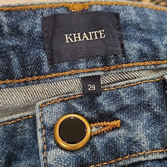 💕KHAITE💕 Daria High Rise Slim Fit Jeans  Montgomery Stretch Medium Blue 29 NWT - Picture 15 of 16
